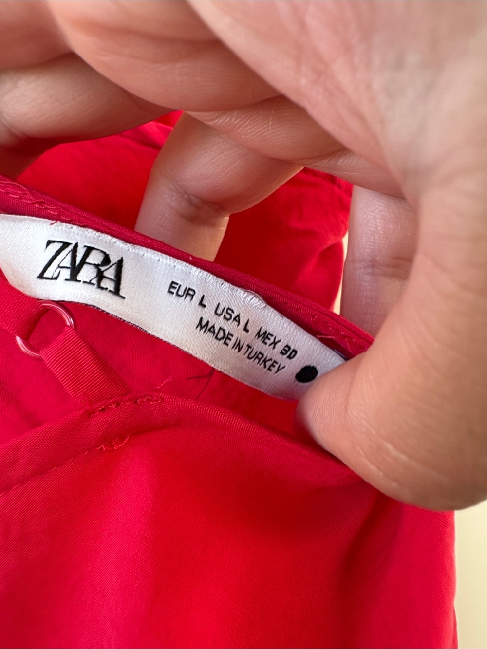 Zara Hot Pink Ruched V-Neck Cami Dress - Picture 6 of 9